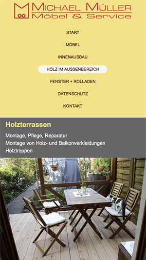 Webdesign  Schreinermeister Reutlingen